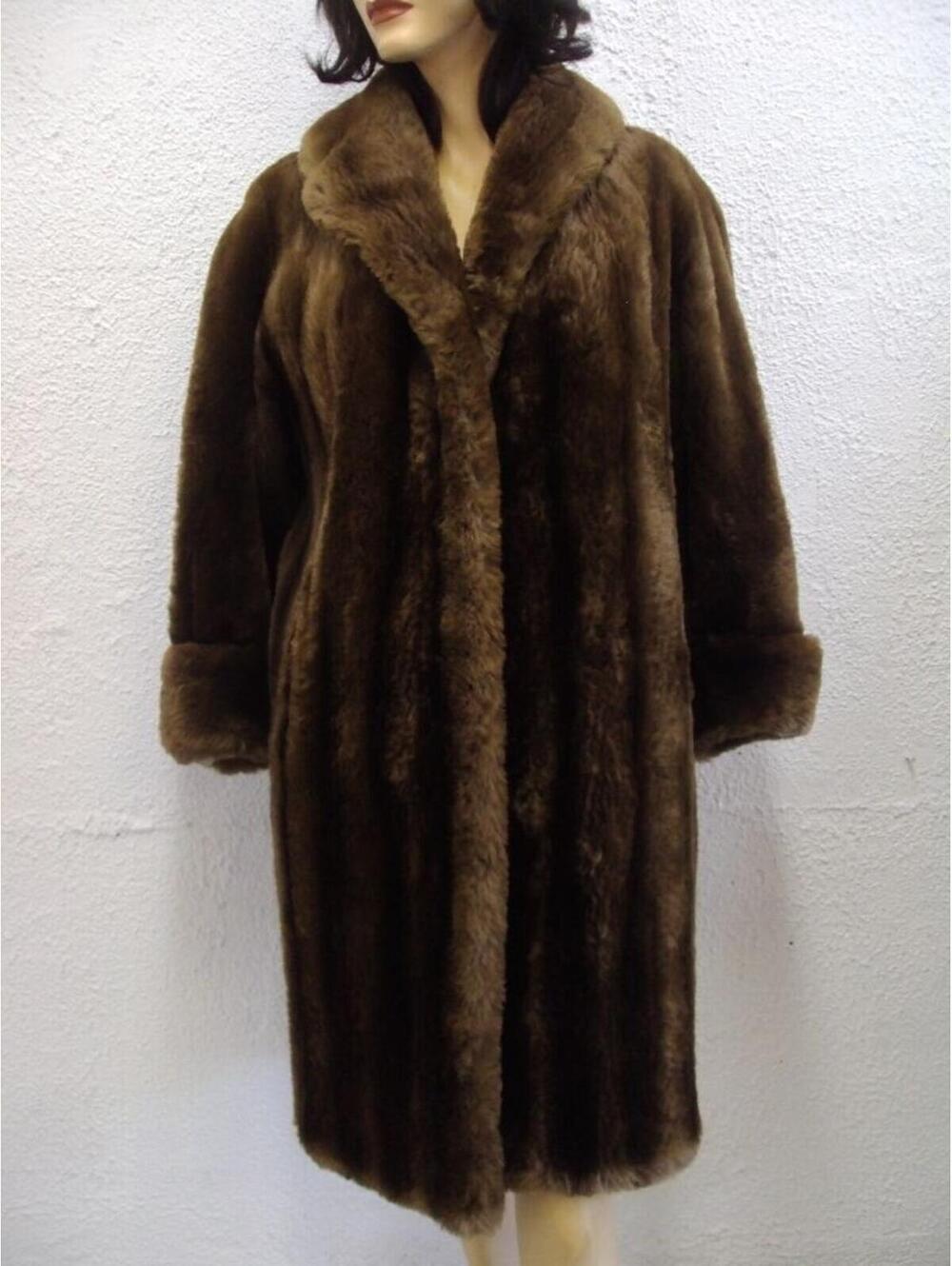 MINT SHEARED RACCOON RACOON FUR COAT JACKET WOMEN WOMAN SIZE 2-4 PETITE